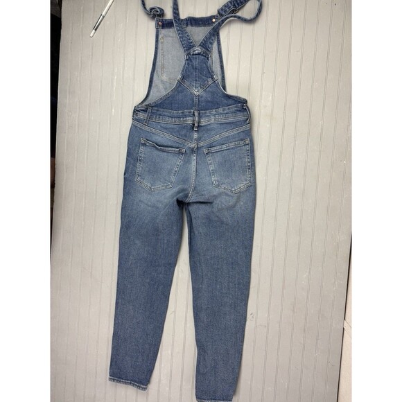 Old Navy Size 4 Womens Overalls Denim Jean Med Wash Stretch Skinny Ankle - Picture 3 of 3